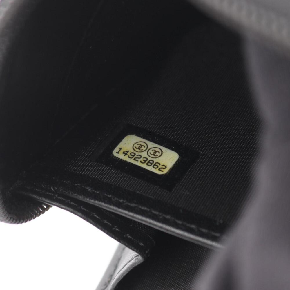 CHANEL Black Leather Logo Wallet - Picture 5 of 9
